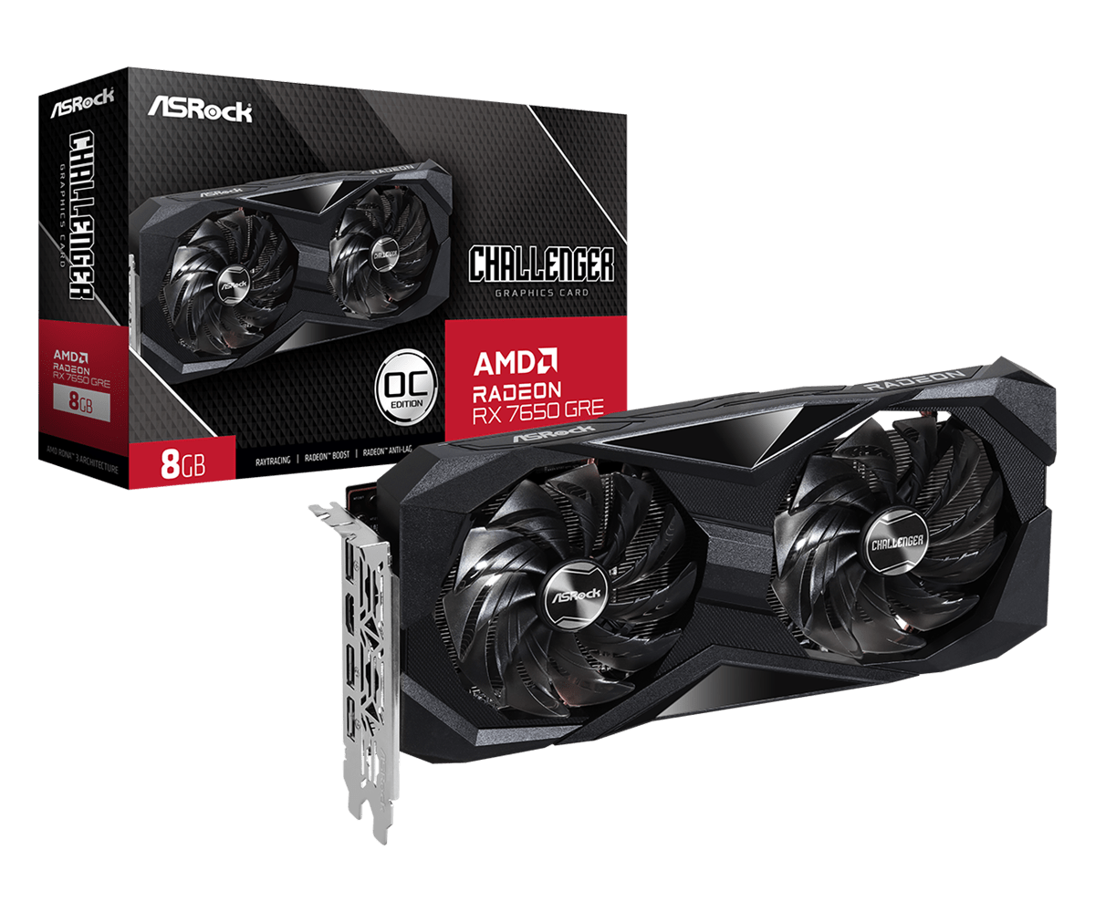 华擎科技 > AMD Radeon™ RX 7650 GRE Challenger SE 8GB OC