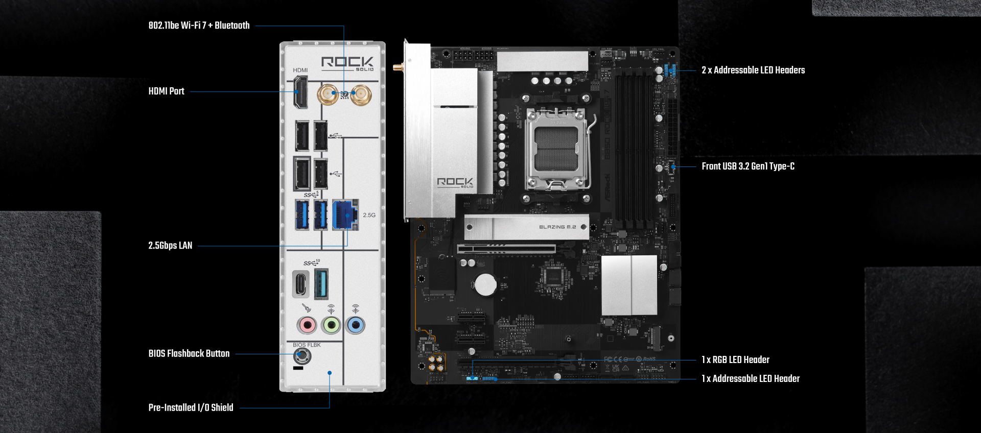Rock Point Asrock ASRock > B850 Rock WiFi 7