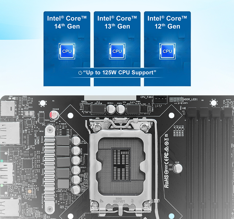Powerful Intel<sup>&reg;</sup> CPU Performance.